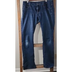 Simply Vera Vera Wang Womens Dark Wash Bootcut Denim Jeans Blue Mid Rise
